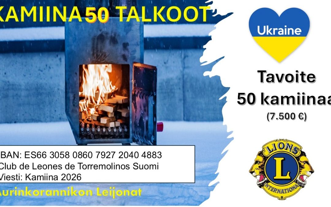 50 kamiinaa Ukrainaan